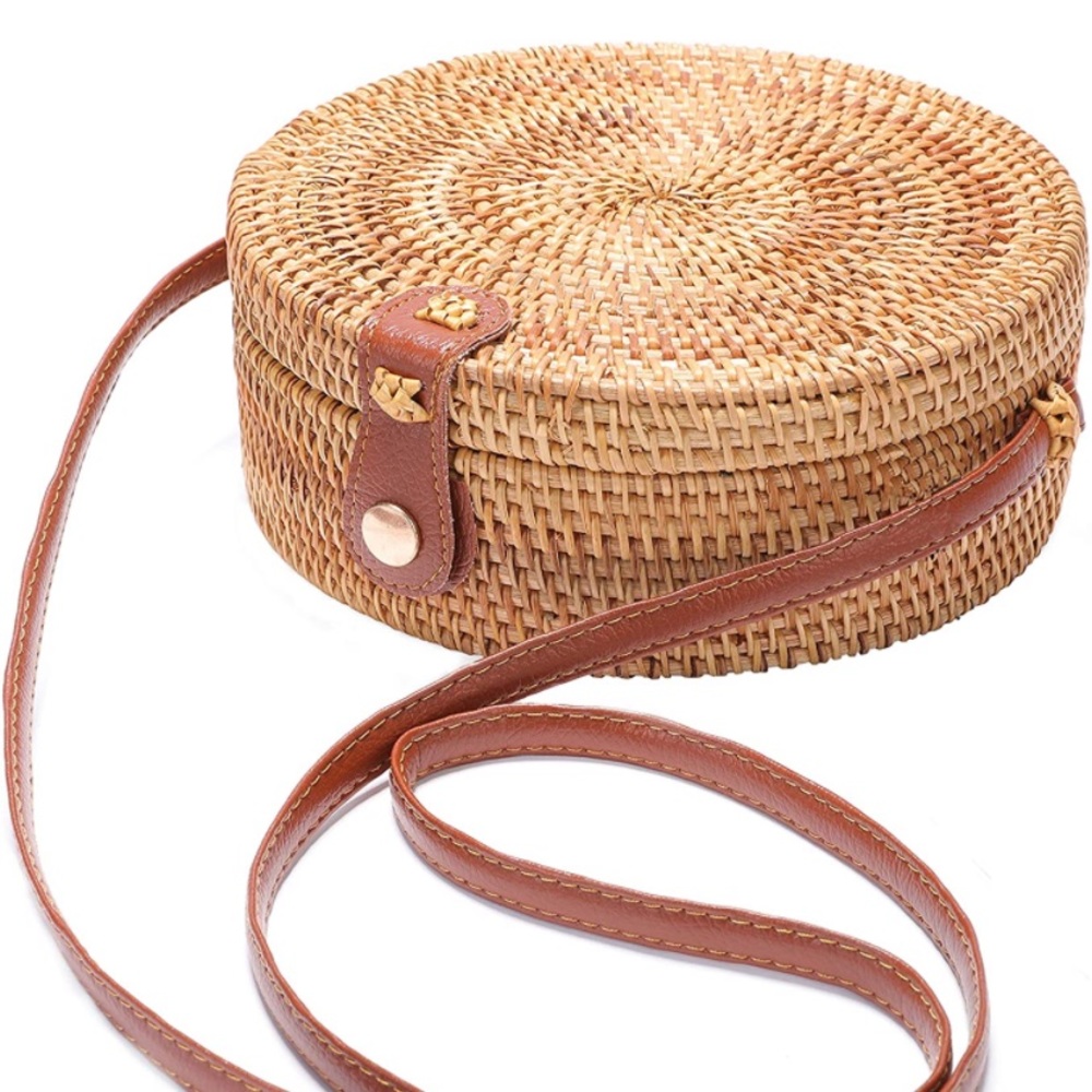 COPY - New beach shoulder straw bag from Bali 8”x8”